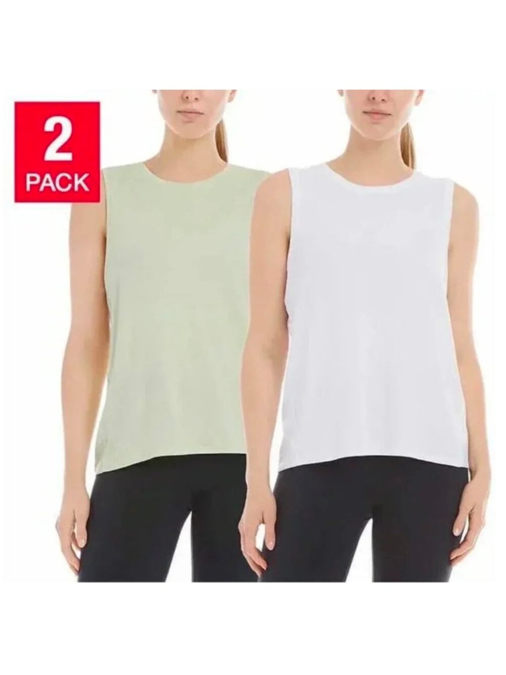 NEW Danskin 2 Pack Breathe Space Dyed Wicking Moisture Control Tank Tops Shirt